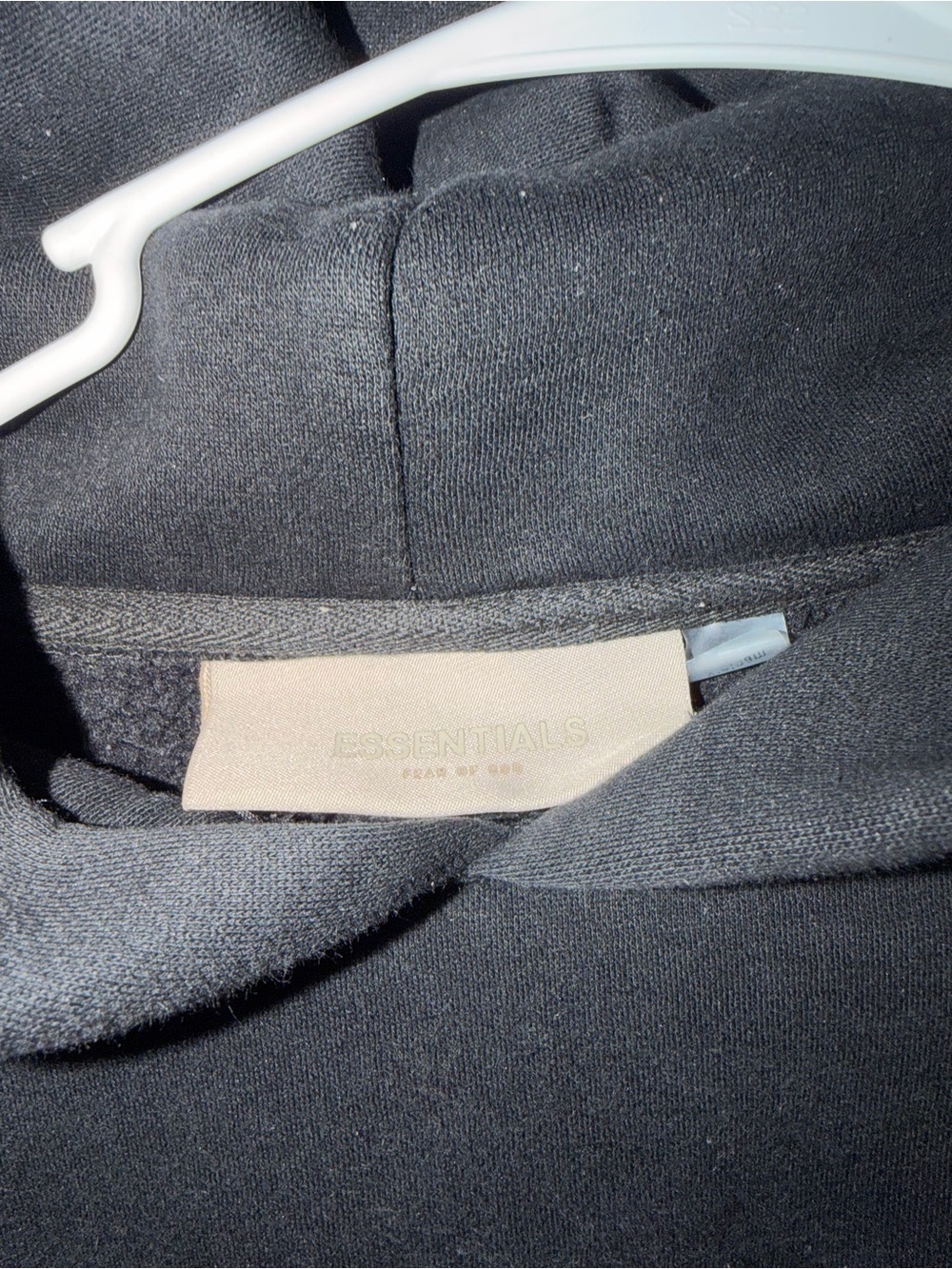 Essentials Black Hoodie Sweatshirt View 2